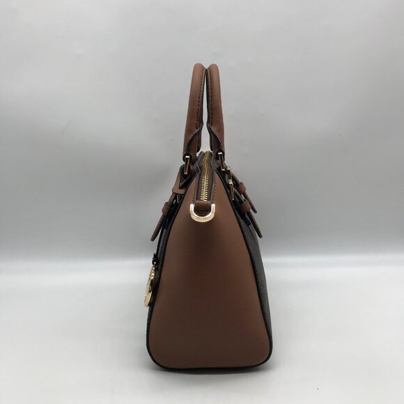 Michael Kors Brown Coated Canvas Monogram Ciara Satchel Bag And Wallet - Picture 3 of 10